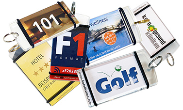 Hotelschlüsselanhänger im Scheck-kartenformat