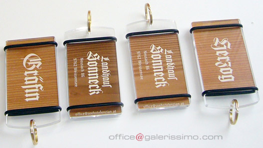 Edle Hotelschl&uuml;sselanh&auml;nger