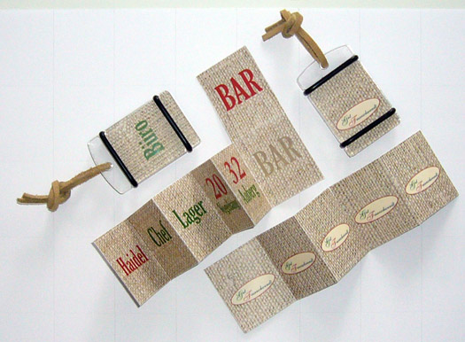 Schlüsselanhänger Leinen-Optik