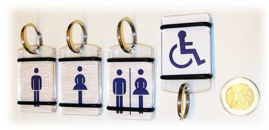 WC-Schlüsselanhänger für shops