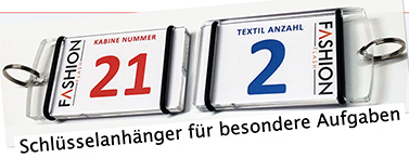 Schlüsselanhänger als Token für Umkleidekabinen 