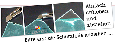 Schlüsselanhänger Schutzfolien abziehen