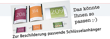 Schlüsselanhänger im Firmen-CI